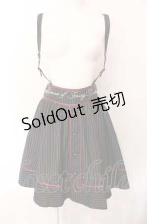 画像: 20K wardrobe（海外ロリィタ） / 刺繍入りストライプスカート M クロ O-25-07-29-034-LO-SK-IG-ZS