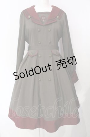 画像: Amavel / Antique Emblemミリタリーワンピース  カーキグリーン O-25-07-29-039-CA-OP-IG-OS
