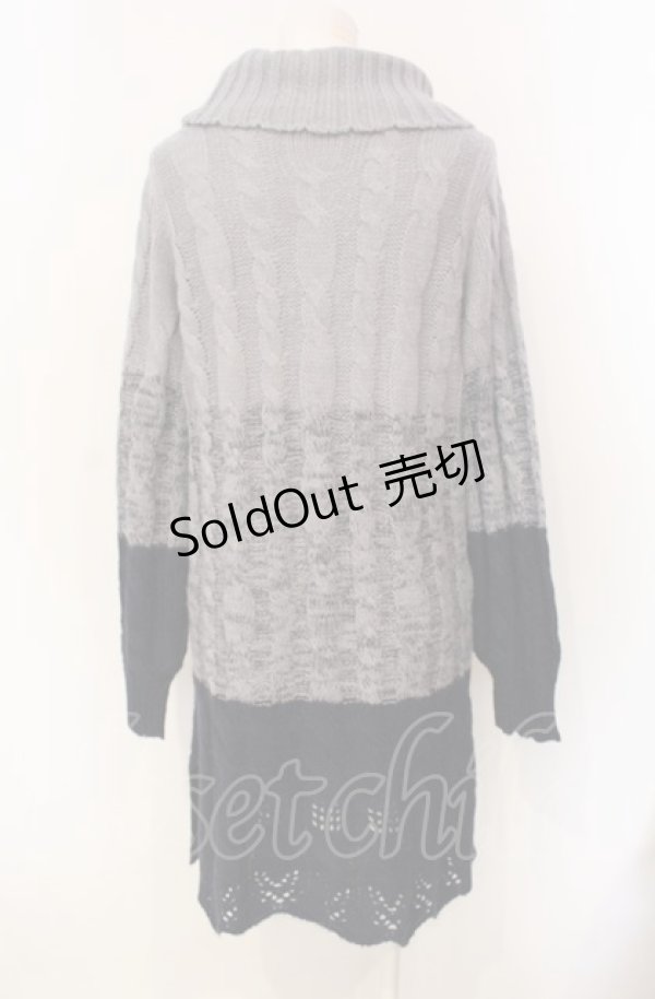 画像2: axes femme / グラデーションニットワンピース  ブルーグラデ O-25-07-29-050-AX-OP-IG-OS (2)