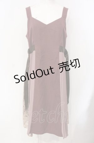 画像: axes femme / サイドベルトプリーツジャンパースカート  ピンク O-25-07-29-051-AX-OP-IG-OS