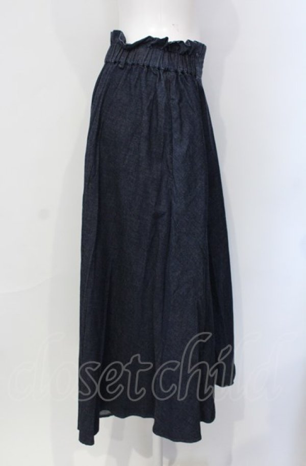 画像2: INGEBORG / デニム調ロングスカート 11号 インディゴ O-25-07-29-008-LO-SK-OW-ZT024 (2)