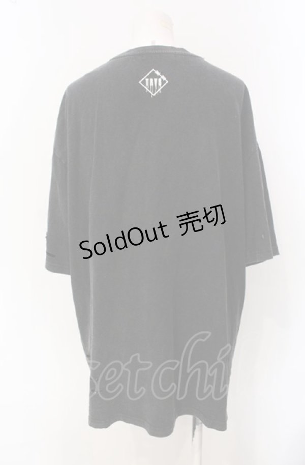 画像4: TRAVAS TOKYO / ×kuuaイラスト半袖Tシャツ  ブラック O-25-07-29-055-PU-TS-IG-OS (4)