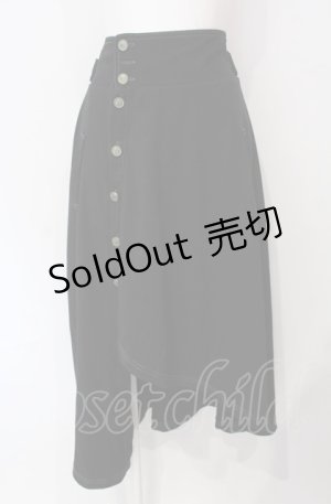 画像: axes femme POETIQUE / 袖デザインラップ風スカート  クロ O-25-07-29-058-AX-SK-IG-OS