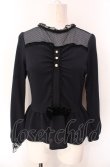 画像1: axes femme POETIQUE / ドットフロッキーチュール切替カットソー  ネイビー O-25-07-29-060-AX-TO-IG-OS (1)