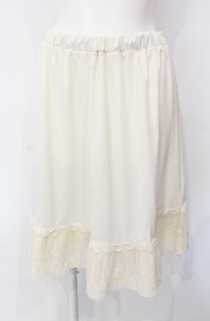 画像: axes femme / 裾レースペチコート M アイボリー O-25-07-29-062-AX-SK-IG-OS