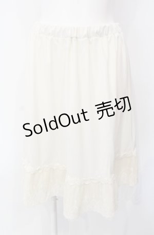画像: axes femme / 裾レースペチコート M アイボリー O-25-07-29-062-AX-SK-IG-OS