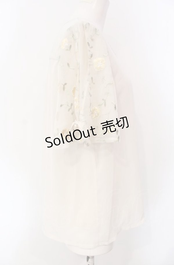 画像2: axes femme / 袖刺繍フレアプルオーバー M アイボリー O-25-07-29-077-AX-TO-IG-OS (2)
