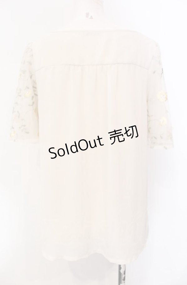 画像3: axes femme / 袖刺繍フレアプルオーバー M アイボリー O-25-07-29-077-AX-TO-IG-OS (3)