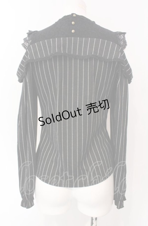 画像3: axes femme POETIQUE / ストライプオフショルトップス M グレー O-25-07-29-083-AX-TO-IG-OS (3)