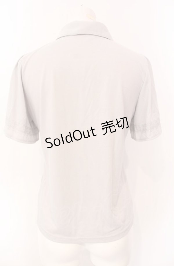 画像3: axes femme / レース配色ブラウス風Tシャツ  グレー O-25-07-29-084-AX-TO-IG-OS (3)