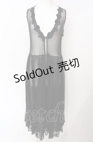 画像: axes femme / ロングジレセットカーデ【カーデ欠品】  クロ O-25-07-29-110-AX-TO-IG-OS