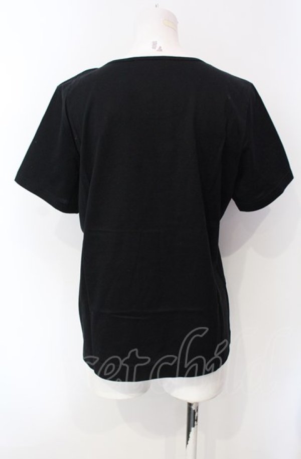 画像2: INGEBORG / リボンカメリアTシャツ 11号 クロ O-25-07-29-002-LO-TO-OW-ZI (2)