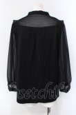 画像4: INGEBORG / シフォン切り替えプルブラウス 9号 クロ O-25-07-29-018-LO-BL-OW-OS (4)