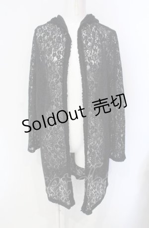 画像: INGEBORG / レースカーディガン 11号 クロ O-25-07-29-019-LO-TO-OW-OS