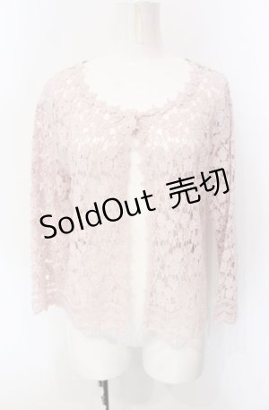 画像: PINK HOUSE / 薔薇レースボレロ  ピンク O-25-07-29-021-LO-TO-OW-OS