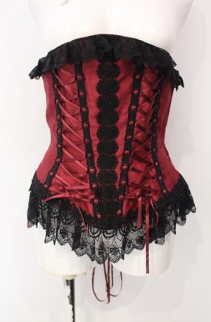画像: ALICE and the PIRATES / Memoire de Roseロングコルセット  ボルドー O-25-07-29-023-PA-TO-IG-OS