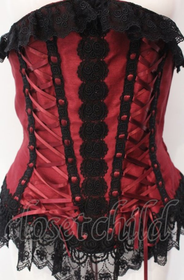 画像2: ALICE and the PIRATES / Memoire de Roseロングコルセット  ボルドー O-25-07-29-023-PA-TO-IG-OS (2)