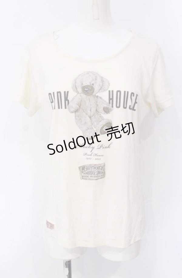 画像1: PINK HOUSE / メリーソートコラボTシャツ M アイボリー O-25-07-29-004-LO-TO-OW-OS (1)