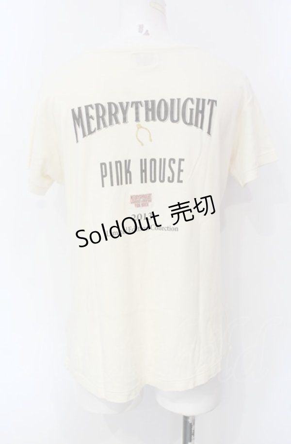 画像2: PINK HOUSE / メリーソートコラボTシャツ M アイボリー O-25-07-29-004-LO-TO-OW-OS (2)