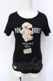 画像1: PINK HOUSE / メリーソートコラボTシャツ M クロ O-25-07-29-005-LO-TO-OW-OS (1)