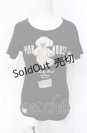 画像: PINK HOUSE / メリーソートコラボTシャツ M クロ O-25-07-29-005-LO-TO-OW-OS