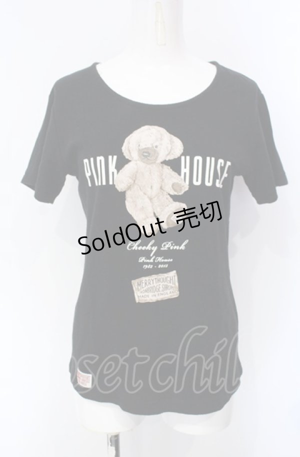 画像1: PINK HOUSE / メリーソートコラボTシャツ M クロ O-25-07-29-005-LO-TO-OW-OS (1)