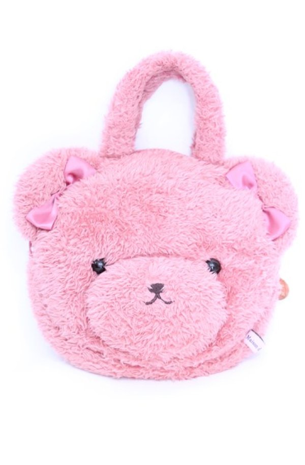 画像1: Maison de FLEUR / ピンくまニアトートバッグ  ピンク O-25-07-31-004-LO-BG-IG-OS (1)