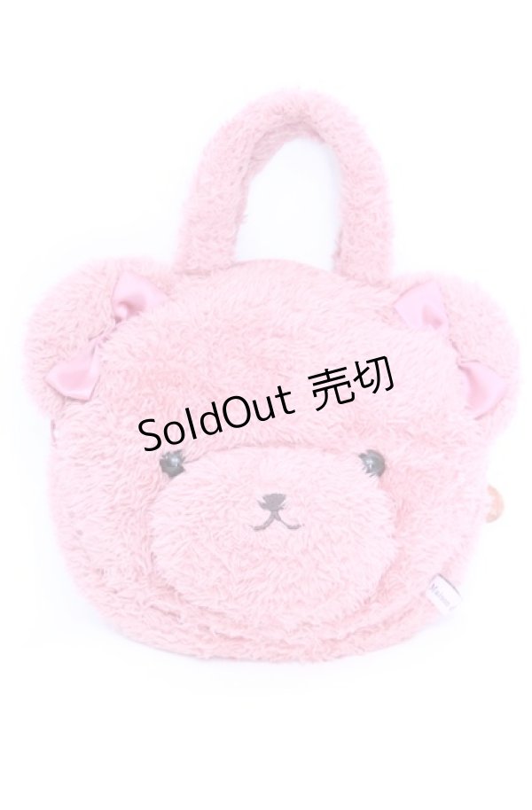 画像1: Maison de FLEUR / ピンくまニアトートバッグ  ピンク O-25-07-31-004-LO-BG-IG-ZT274 (1)