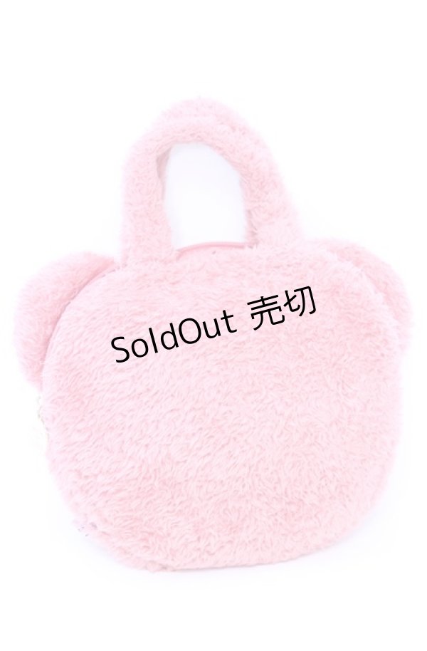 画像2: Maison de FLEUR / ピンくまニアトートバッグ  ピンク O-25-07-31-004-LO-BG-IG-ZT274 (2)