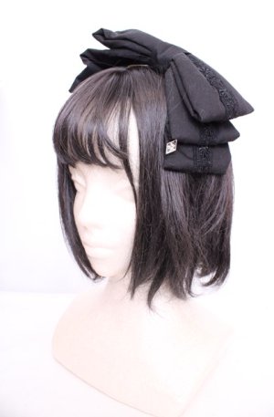画像: metamorphose / レースリボンカチューシャ  クロ O-25-07-31-1057-ME-AC-OW-OS