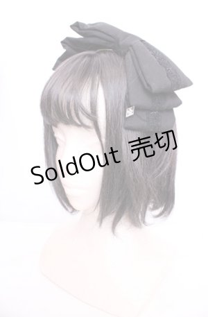 画像: metamorphose / レースリボンカチューシャ  クロ O-25-07-31-1057-ME-AC-OW-ZT208-F002