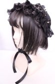 画像1: HAPPINYASS / レースアップヘッドドレス  クロ×ゴールド O-25-07-31-1067-LO-AC-OW-OS (1)