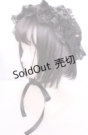画像: HAPPINYASS / レースアップヘッドドレス  クロ×ゴールド O-25-07-31-1067-LO-AC-OW-OS