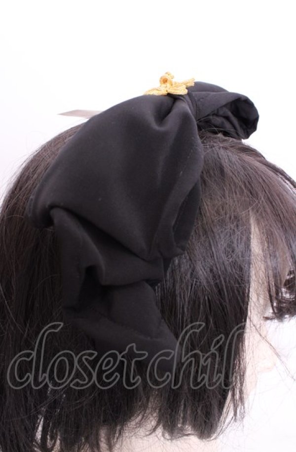 画像2: metamorphose / 和風リボンカチューシャ  クロ O-25-07-31-1070-ME-AC-OW-ZT208-F002 (2)
