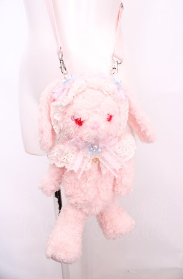画像1: BABY,THE STARS SHINE BRIGHT / SA・KU・RA Papillonage うさくみゃちゃんポシェット  ピンク O-25-07-31-1078-BA-BG-OW-OS (1)