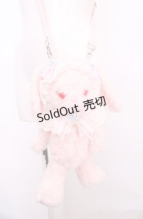 画像1: BABY,THE STARS SHINE BRIGHT / SA・KU・RA Papillonage うさくみゃちゃんポシェット  ピンク O-25-07-31-1078-BA-BG-OW-OS (1)