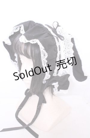 画像: BABY,THE STARS SHINE BRIGHT / うさみみボンネット  クロ×シロ O-25-07-31-1090-BA-AC-OW-ZTK004