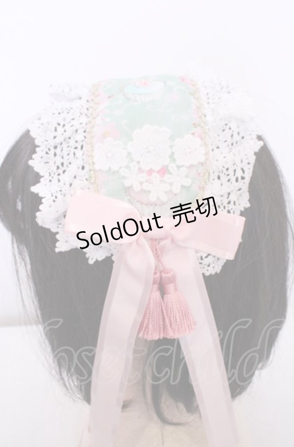 画像2: BABY,THE STARS SHINE BRIGHT / SA・KU・RA Cafe a la mode柄ヘッドドレス  若草 O-25-07-31-1094-BA-AC-OW-OS (2)