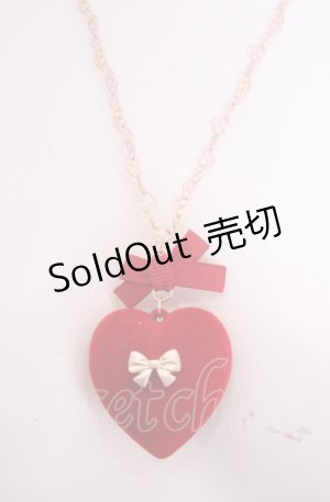 画像: Eri Aino's collaboration / AE*ハートネックレス  アカ O-25-07-31-1008-LO-AC-OW-OS