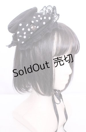 画像: Dangerous nude / 水玉リボンミニハット  ブラック O-25-07-31-1103-PU-AC-OW-OS