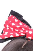 画像2: Dangerous nude / ハートハートリボンカチューシャ  レッド×ホワイト×ブラック O-25-07-31-1104-PU-BG-OW-OS (2)