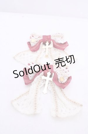 画像: BABY,THE STARS SHINE BRIGHT / Maria de la Croixリボンコーム  えんじ×キナリ O-25-07-31-1110-BA-AC-OW-ZT485-F004