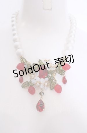 画像: Atelier＊Silencio / ワイルドストロベリー　リトルレディネックレス  アカ×シロ O-25-07-31-1009-LO-AC-OW-OS