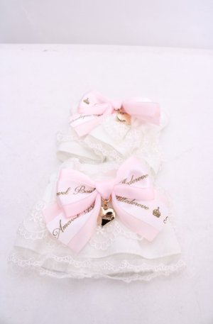 画像: Amavel / Bunny＆Chick Festivalリボンカフス  シロ×ピンク O-25-07-31-1119-CA-ZA-OW-OS