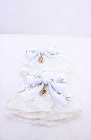 画像: Amavel / Bunny＆Chick Festivalリボンカフス  シロ×サックス O-25-07-31-1120-CA-ZA-OW-OS
