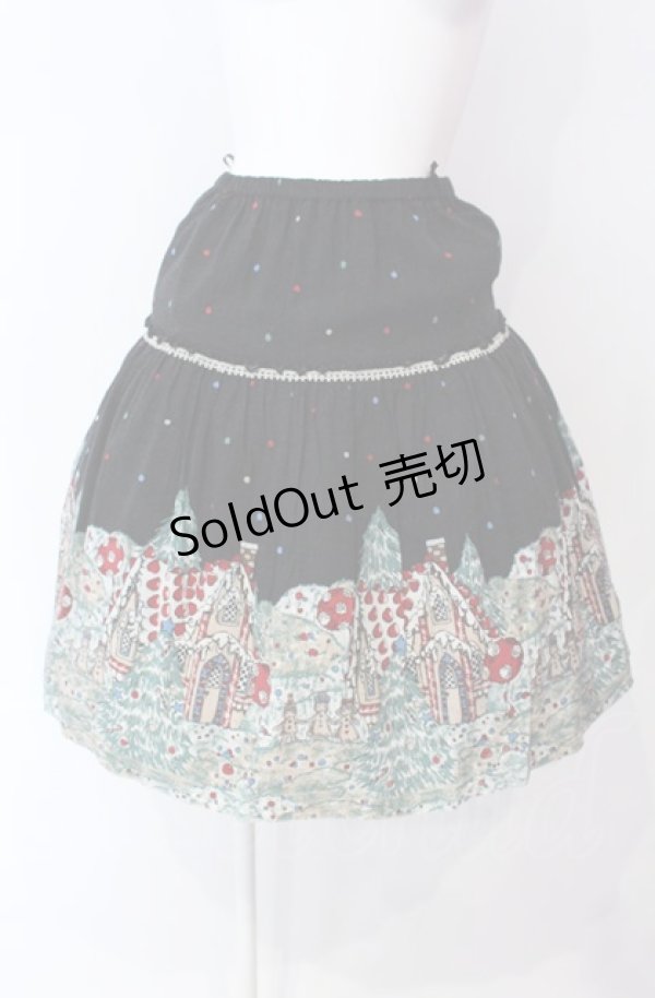 画像1: Emily Temple cute / お菓子の家スカート  クロ O-25-07-31-1121-ET-SK-OW-ZT468 (1)