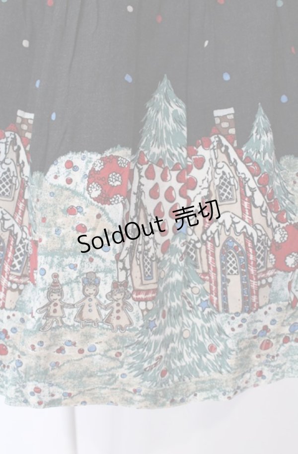 画像2: Emily Temple cute / お菓子の家スカート  クロ O-25-07-31-1121-ET-SK-OW-ZT468 (2)