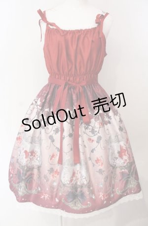 画像: Enchantlic Enchantilly / 金魚の宝石箱 シャンタンジャンパースカート  茜色 O-25-07-31-1128-LO-OP-OW-OS