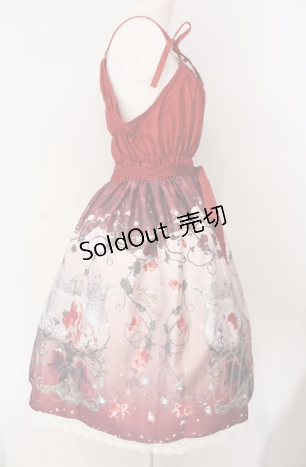 画像3: Enchantlic Enchantilly / 金魚の宝石箱 シャンタンジャンパースカート  茜色 O-25-07-31-1128-LO-OP-OW-OS (3)