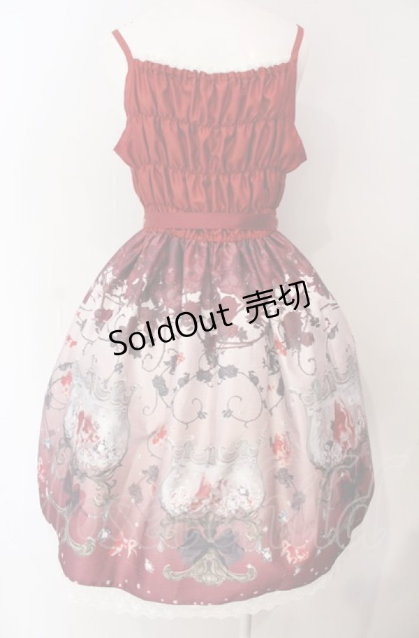 画像4: Enchantlic Enchantilly / 金魚の宝石箱 シャンタンジャンパースカート  茜色 O-25-07-31-1128-LO-OP-OW-OS (4)